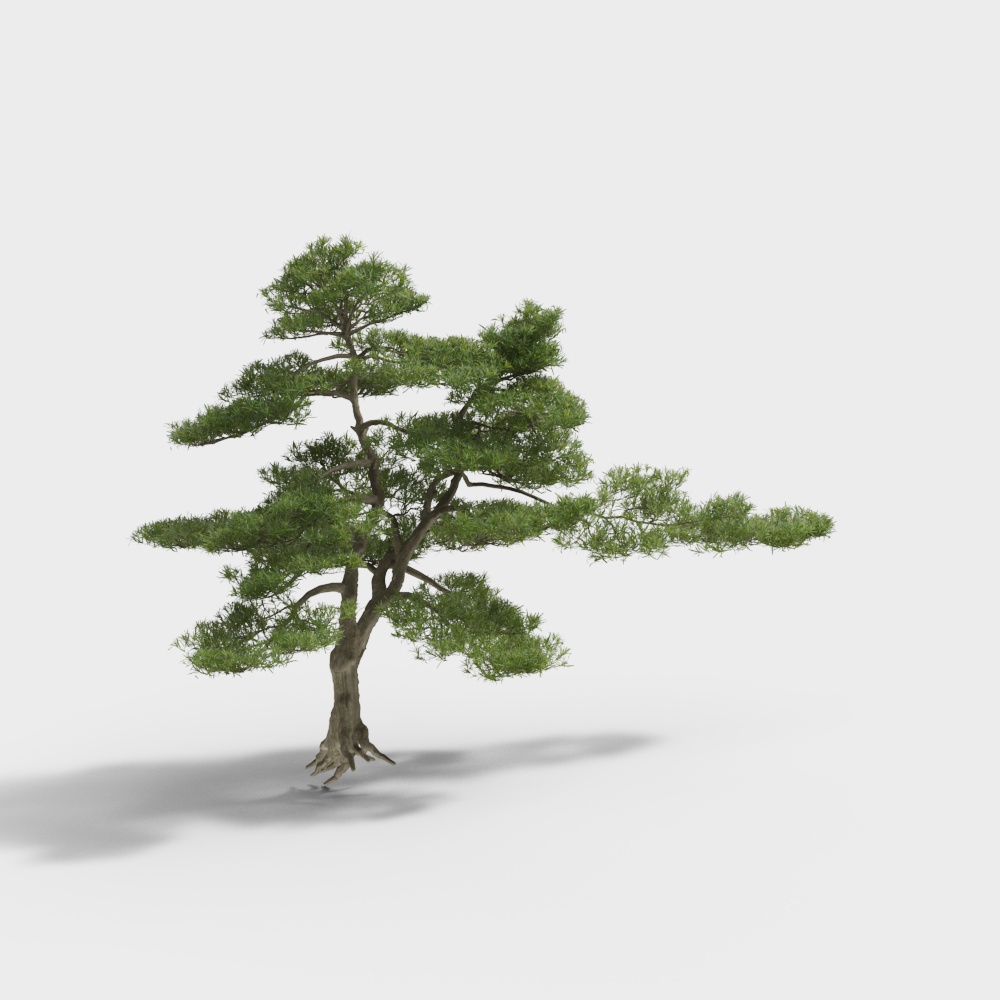 新中式园林景观小品6-植物摆件3D模型