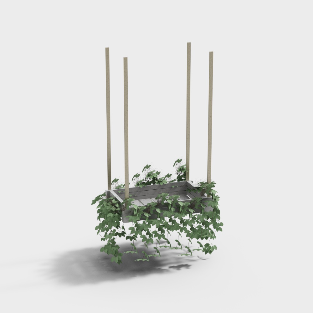 工业LOFT咖啡厅33-植物摆件
