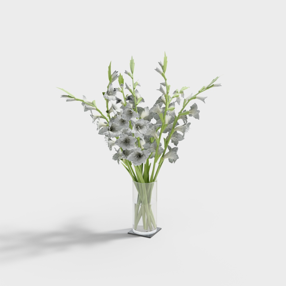 混搭咖啡厅1-植物摆件3D模型