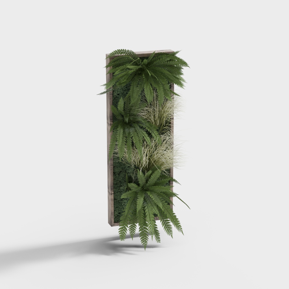 现代绿植墙9-13D模型