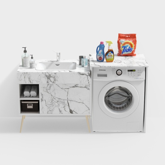 Nordic bathroom cabinet laundry cabinet