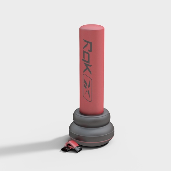 Red Fitness Equipment 3D Model for Active Spaces
