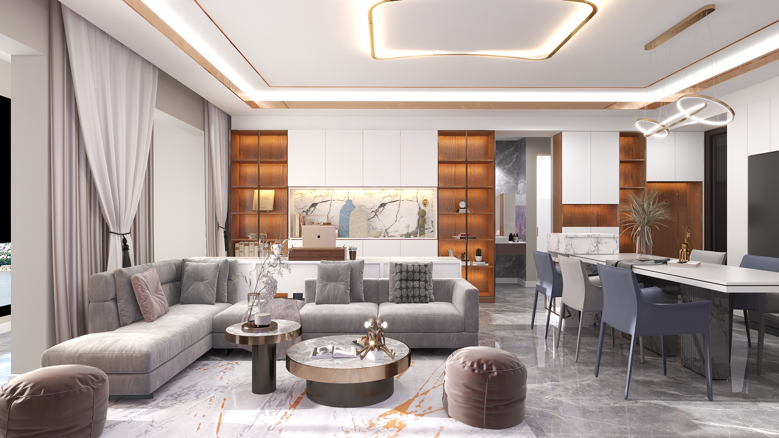 设计鹊南-四季都会晓风来·轻奢-装修设计方案