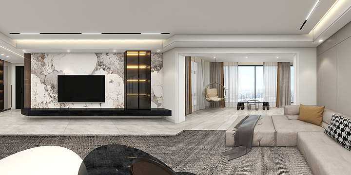 殷玉瑶-陶子湖21-801效果图.dwg-装修设计方案