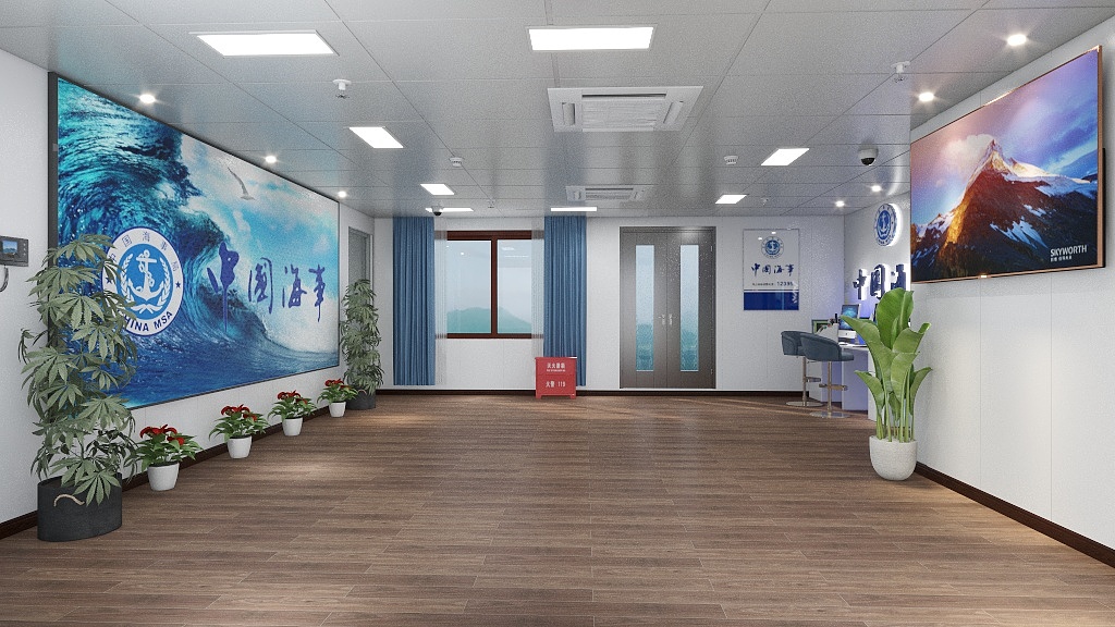 龙派创意设计刘杨-阳逻海事处40米趸船入口大厅-浅色方案-副本-装修设计方案