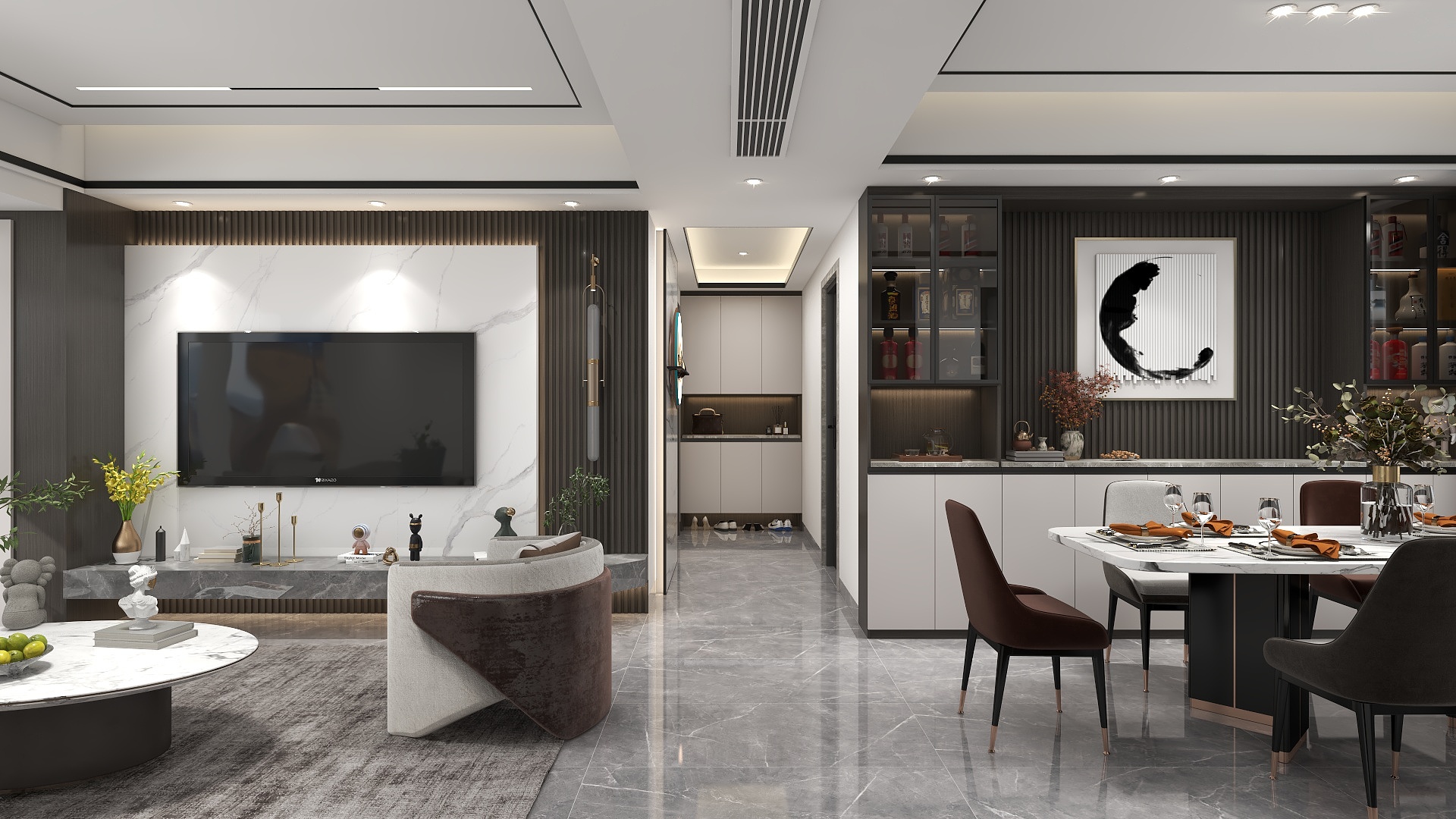 暗烬-wish-翡翠华府141m²户型-装修设计方案