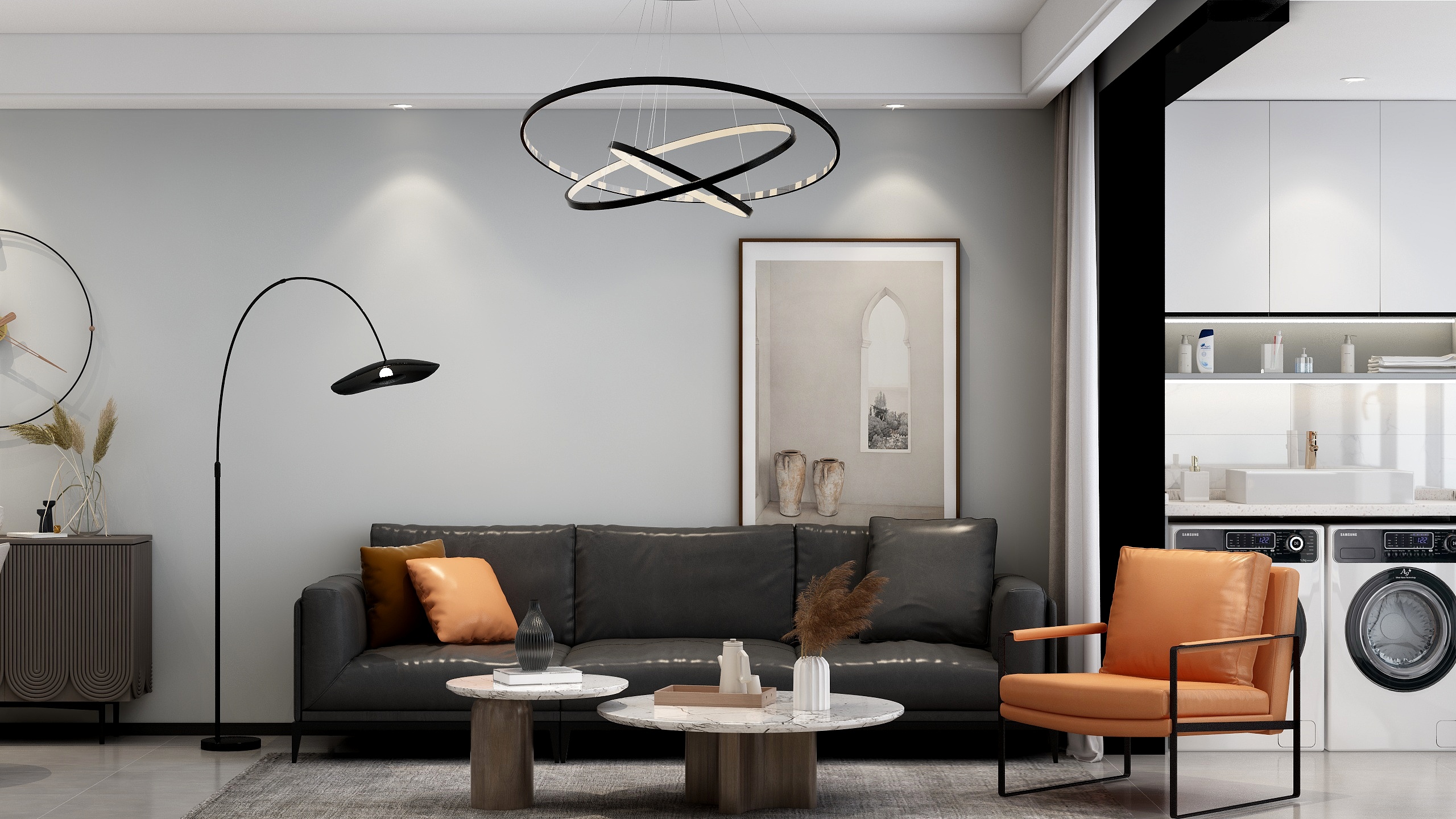 樊磊-《墨沫》118m²现代风格-装修设计方案