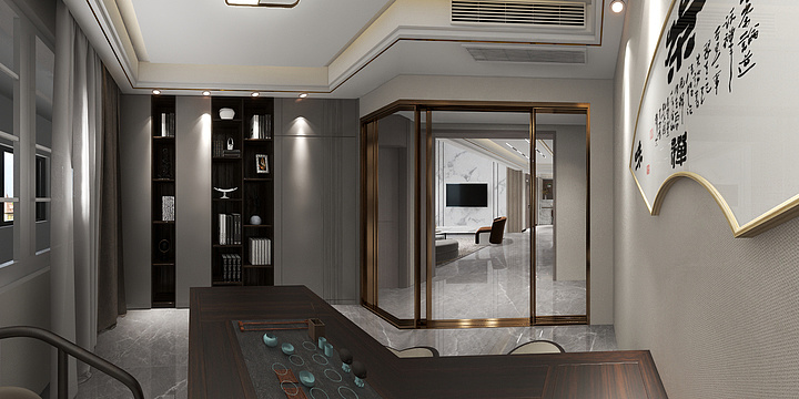 HH室内设计效果图-2层别墅户型-装修设计方案