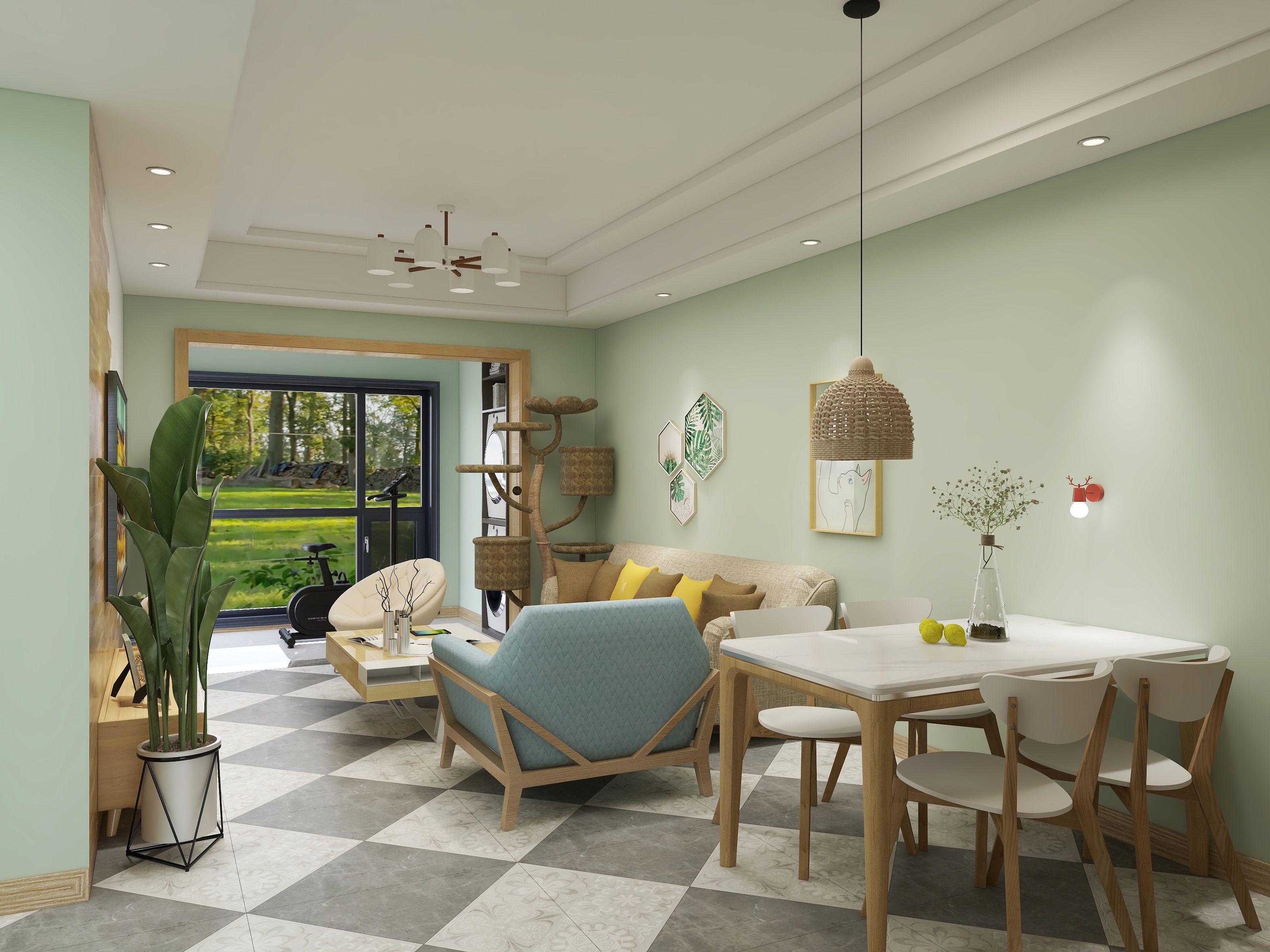 我名字十二个字不信你数数uarO-德信海德公园83.00㎡A2’3室2厅1卫1厨北欧风格设计-装修设计方案