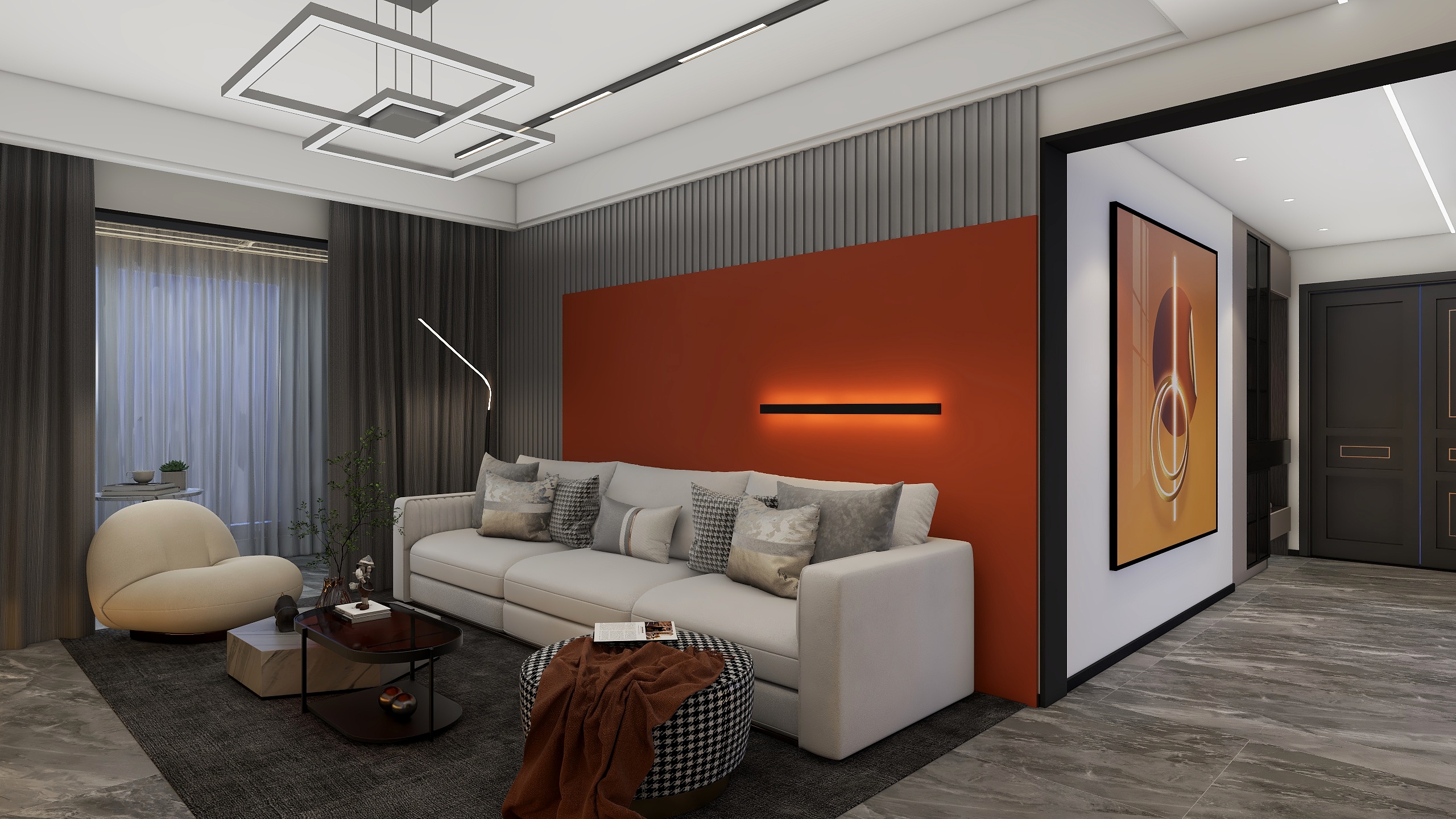 Fangcun_-浓墨重彩-现代-3居-装修设计方案