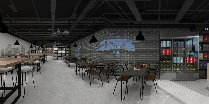 设计师V-bg12345lb-日式拉面店-完2-0-0-成-装修设计方案