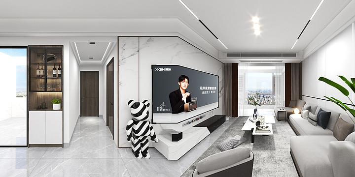 尚品宅配BIM全案設計-公园里2栋1502室-装修设计方案