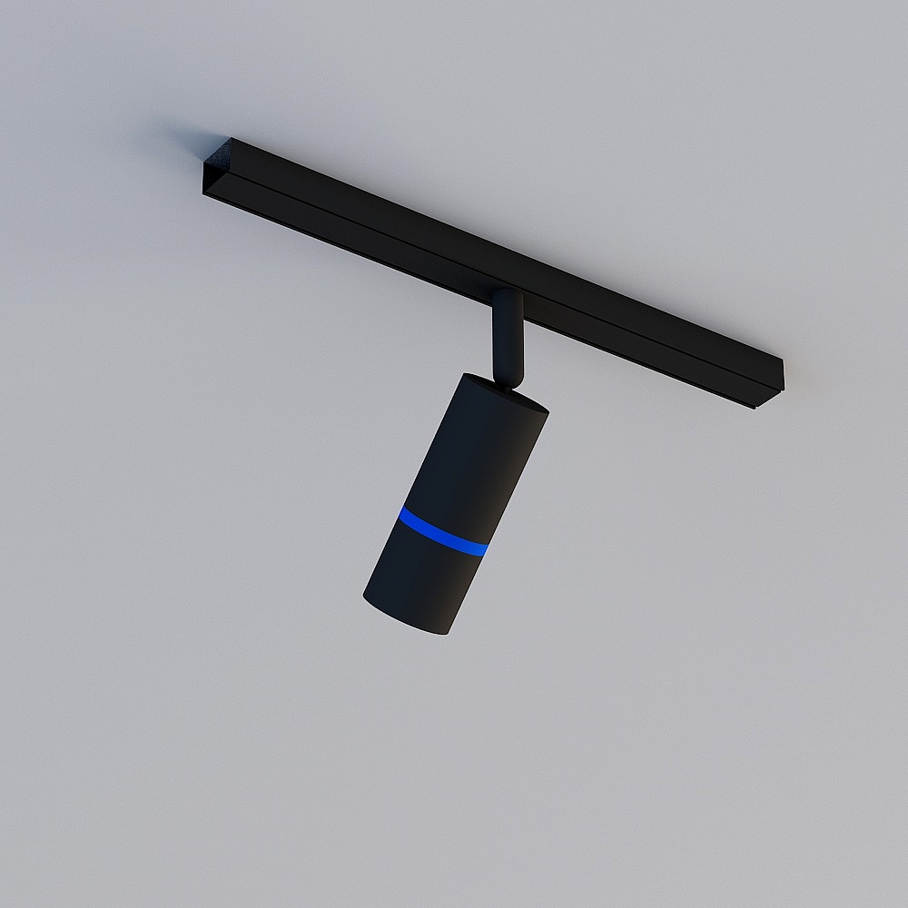 C1520S-5 15自吸式小射灯 黑色3D模型
