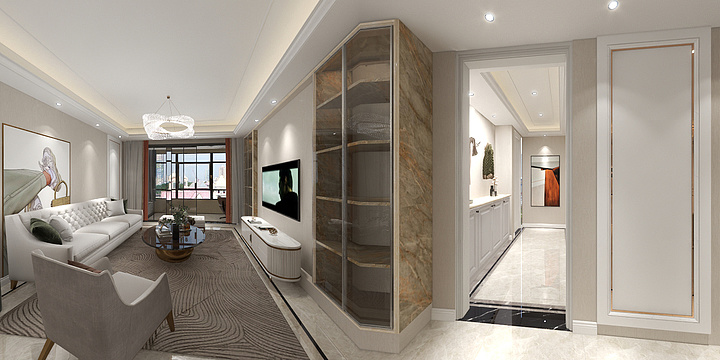 鑫城亿隆-美式田园风格全屋定制设计-装修设计方案