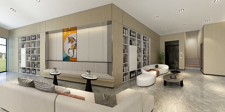 众悦空间-酒店大厅-装修设计方案