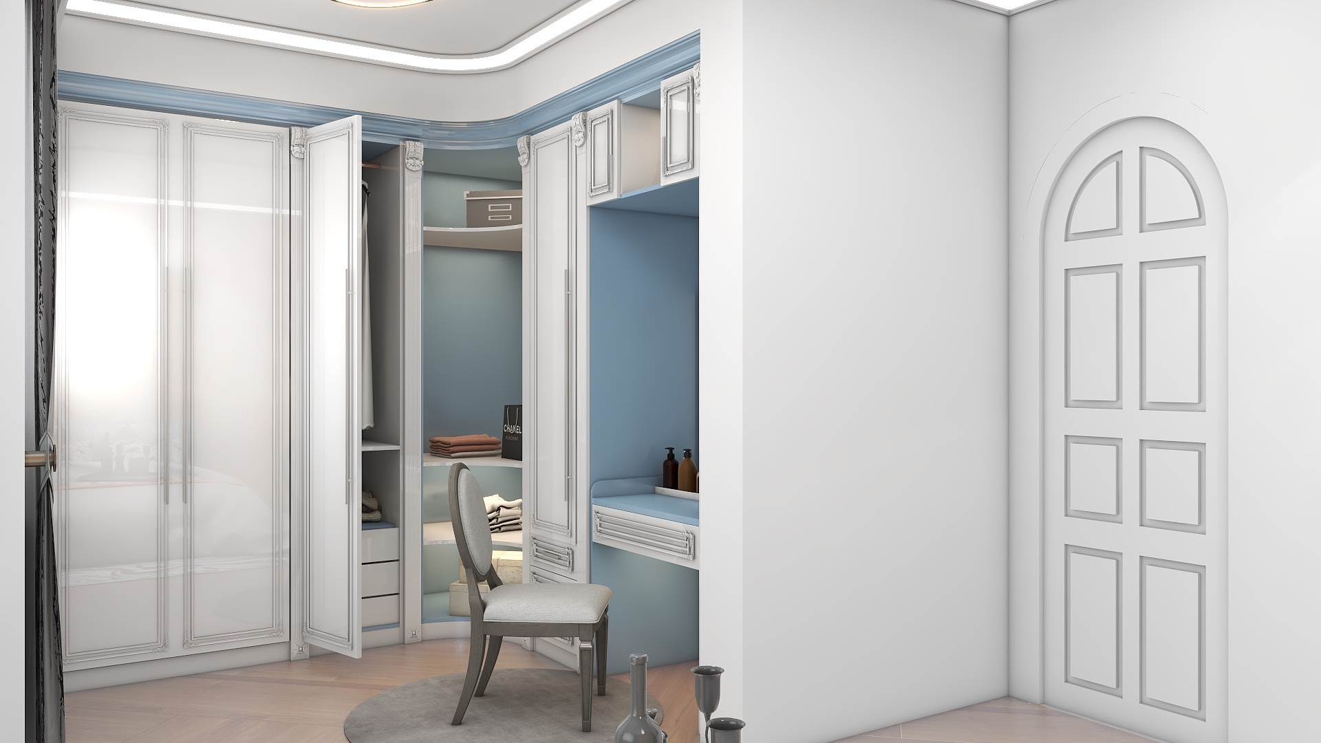 静观乱世-德信海德公园83.00㎡A2’3室2厅1卫1厨装修效果图