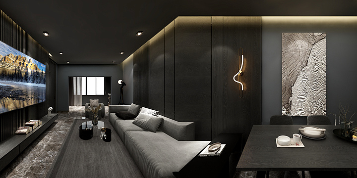 兰花设计-泰玺新华苑效果图.dwg-装修设计方案