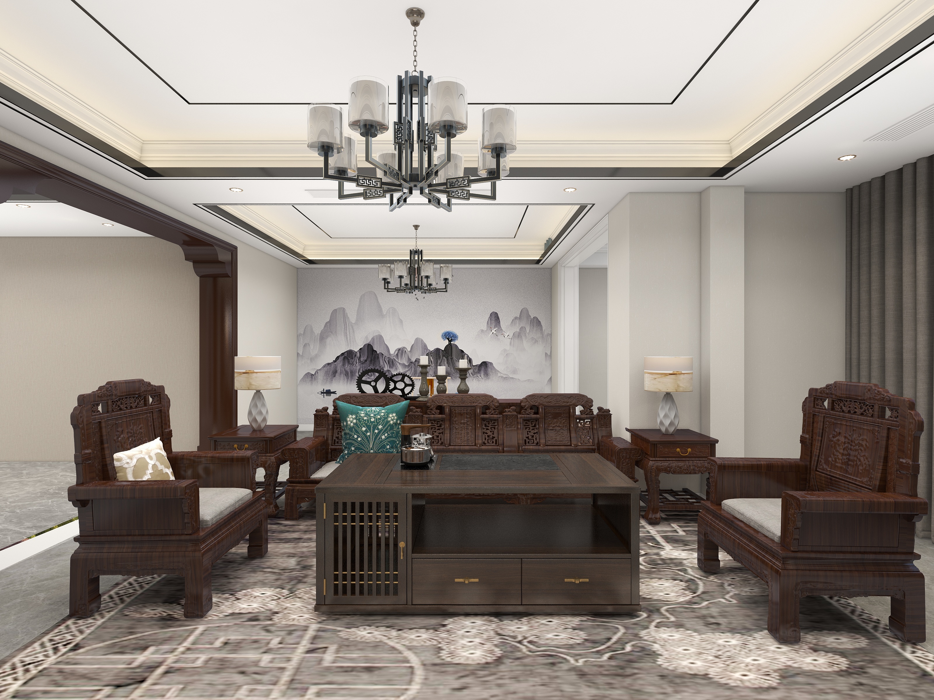 100元设计方案-137平米现代简约风格两室装修效果图