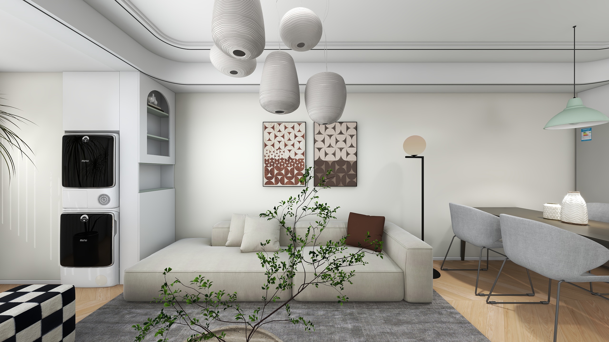 榴莲cheese-德信海德公园83.00㎡A2’3室2厅1卫1厨-装修设计方案