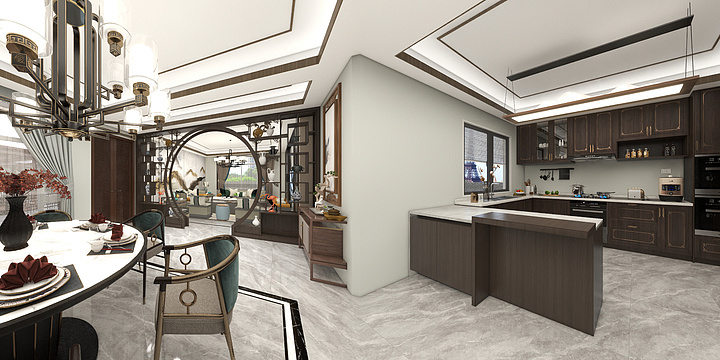 L刘设计-新中式（四合院）-装修设计方案