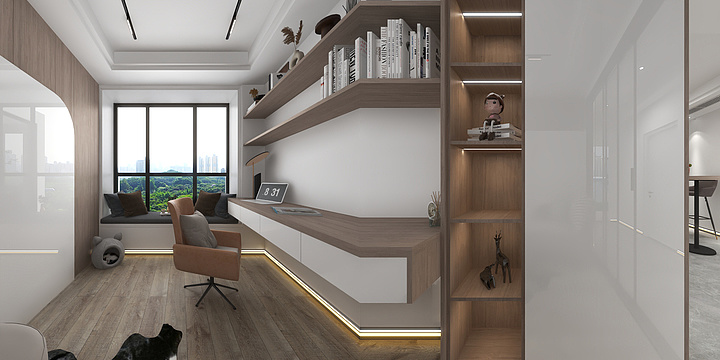 Vincent（斌）-德信海德公园83.00㎡A2’3室2厅1卫1厨-装修设计方案