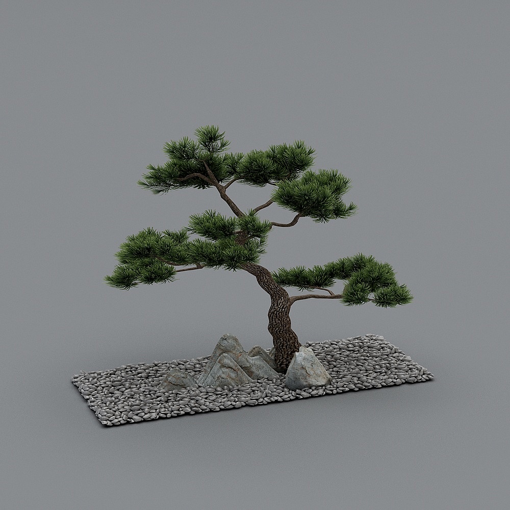 新中式园林景观小品-8-景观小品3D模型