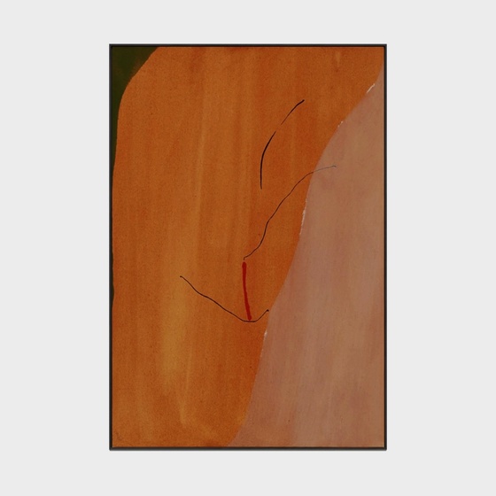 Modern Decorative Painting 3D Model in Orange