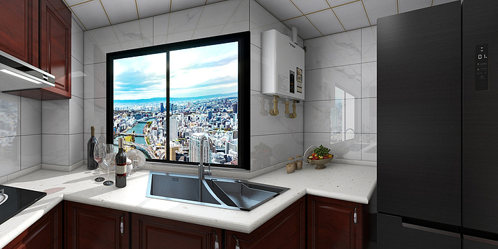 东至装饰设计部-中梁印江南5栋601室雅居新中式效果图-装修设计方案