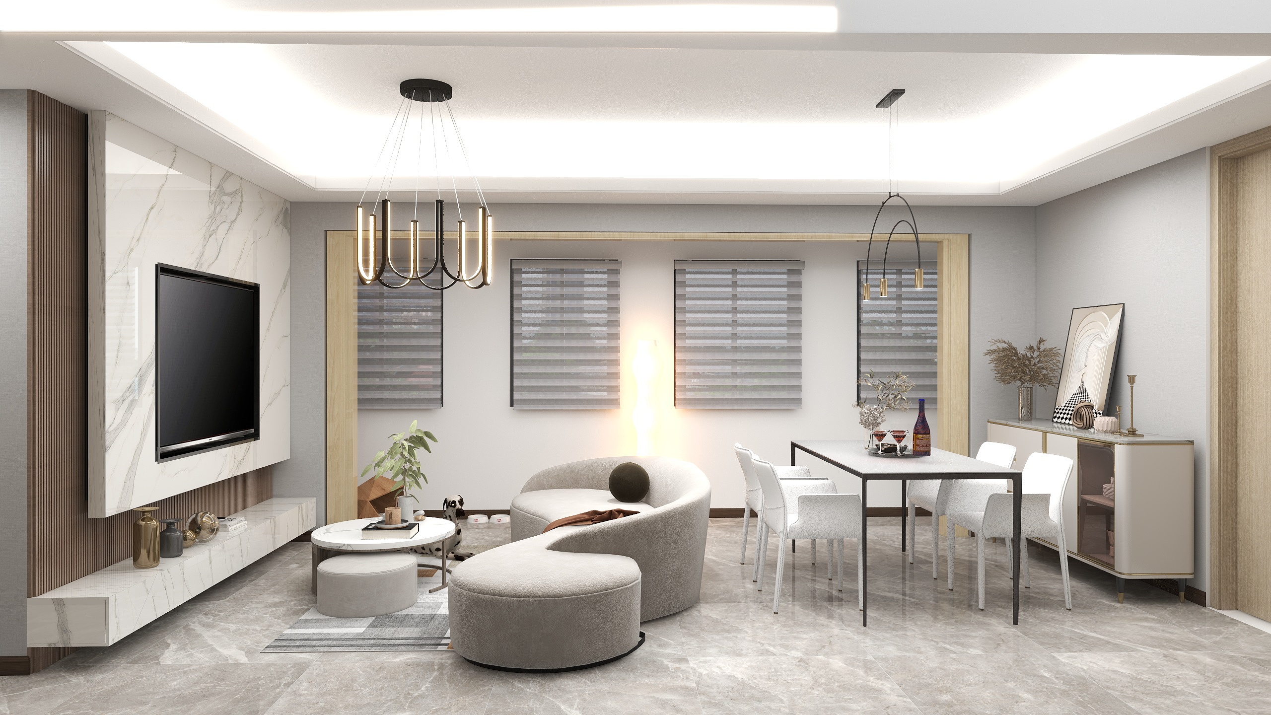 Molly以梦为马-瑞和园89.50㎡B户型3室2厅1卫-装修设计方案