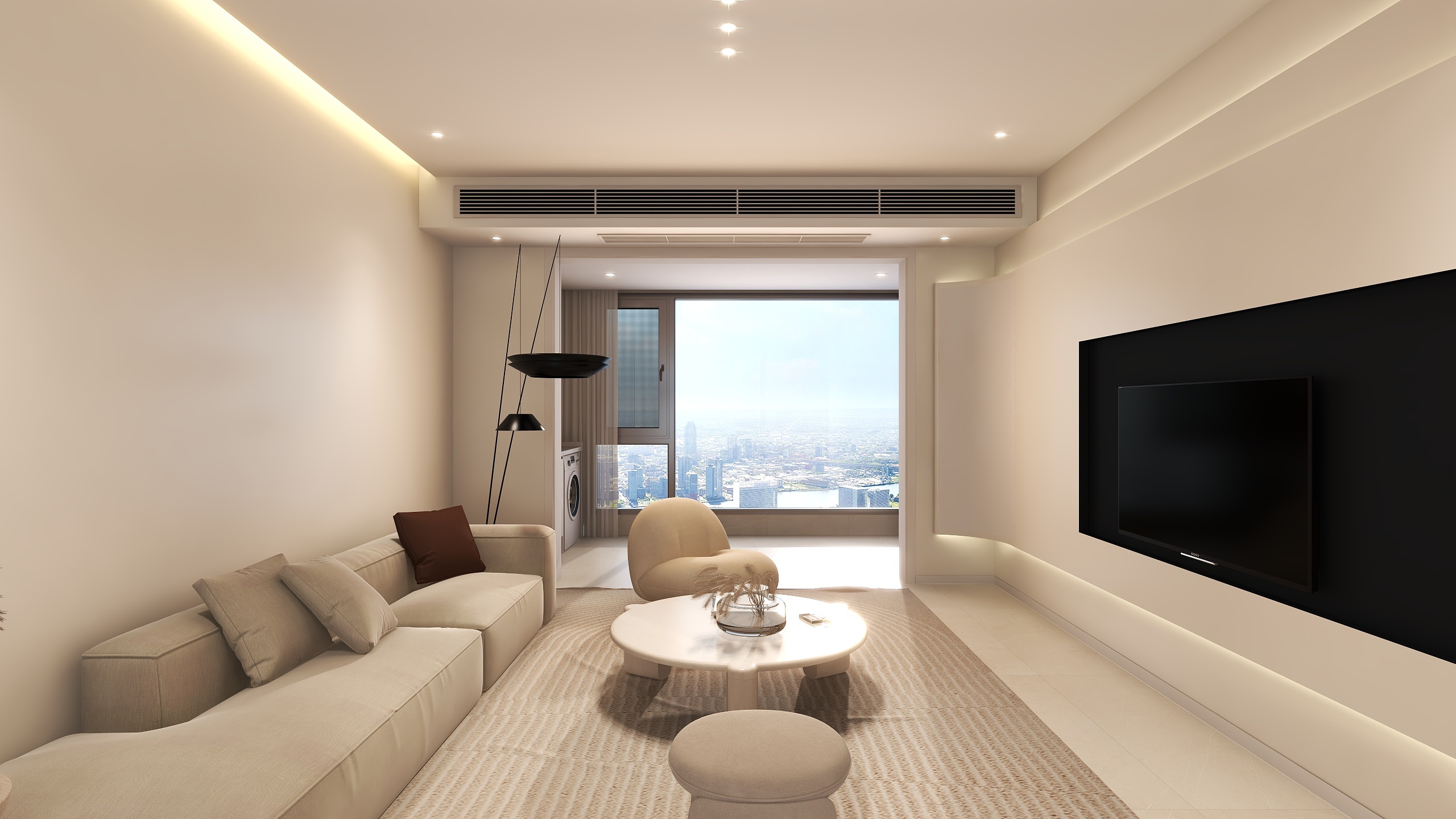 安福-二期45#-现代极简主义-奶油风-装修设计方案