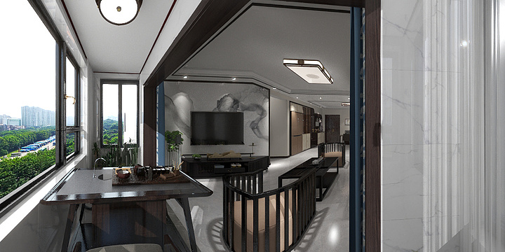 卡卅-华信国际6栋128㎡新中式-装修设计方案