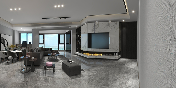 九泓装饰V伟-绿地130平现代轻奢-装修设计方案