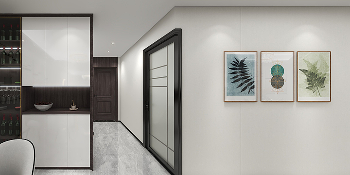 九方凯慕-B西户型-91平-现代轻奢风-装修设计方案