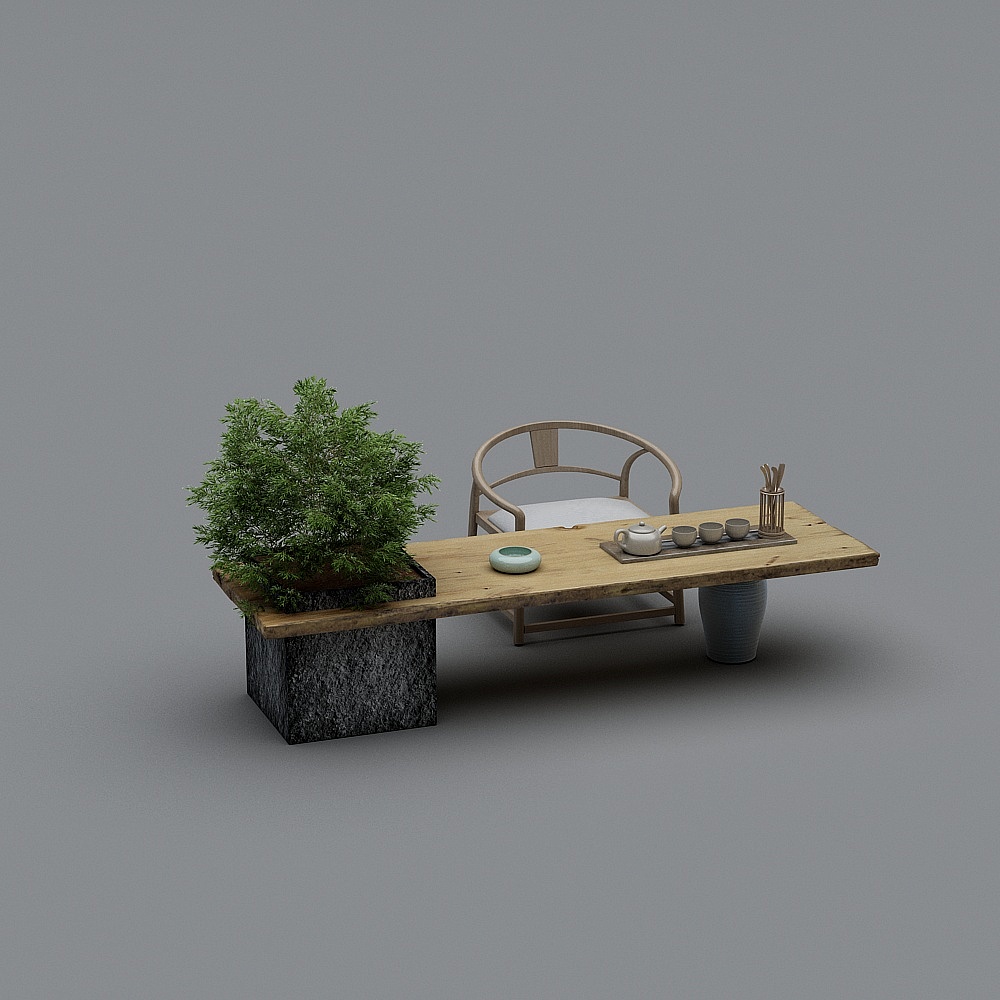 桌椅组合3D模型