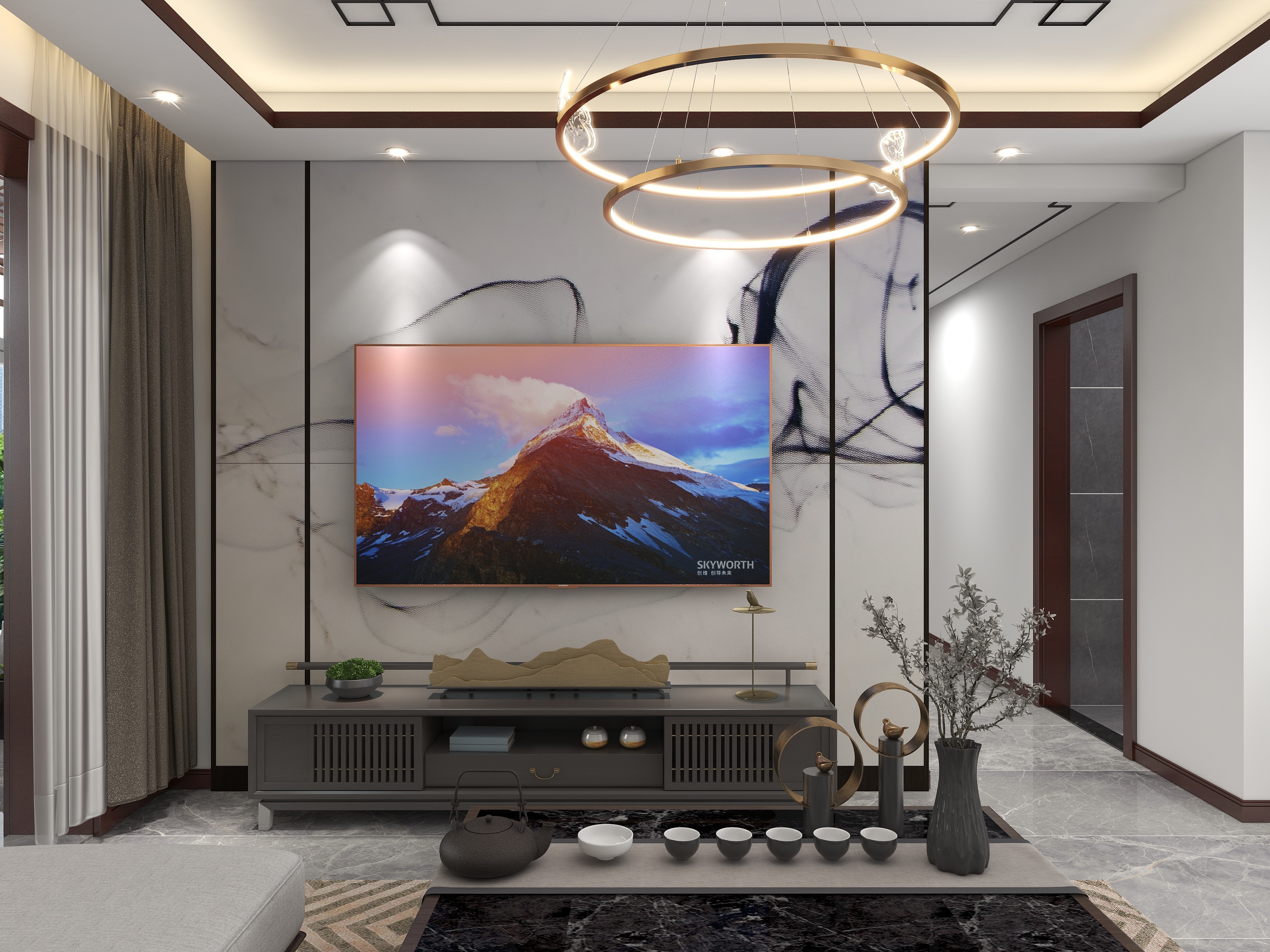 室内设计师王金伟-星韵城118平方新中式装修效果图