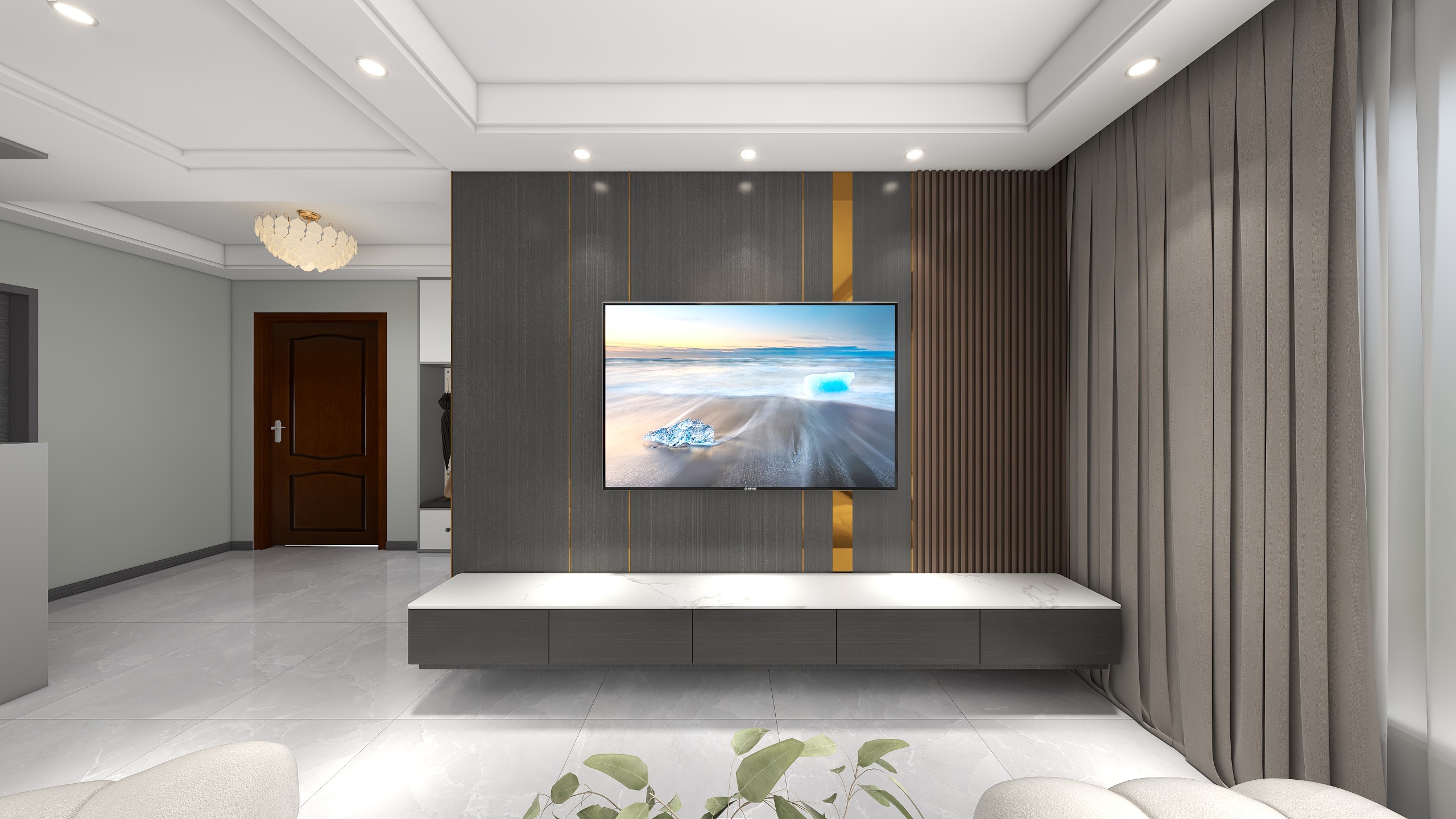 设计师Miss李-新户型大概图120㎡轻奢装修效果图