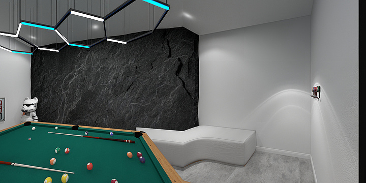 室内设计ufWw-溜冰场台球厅-装修设计方案