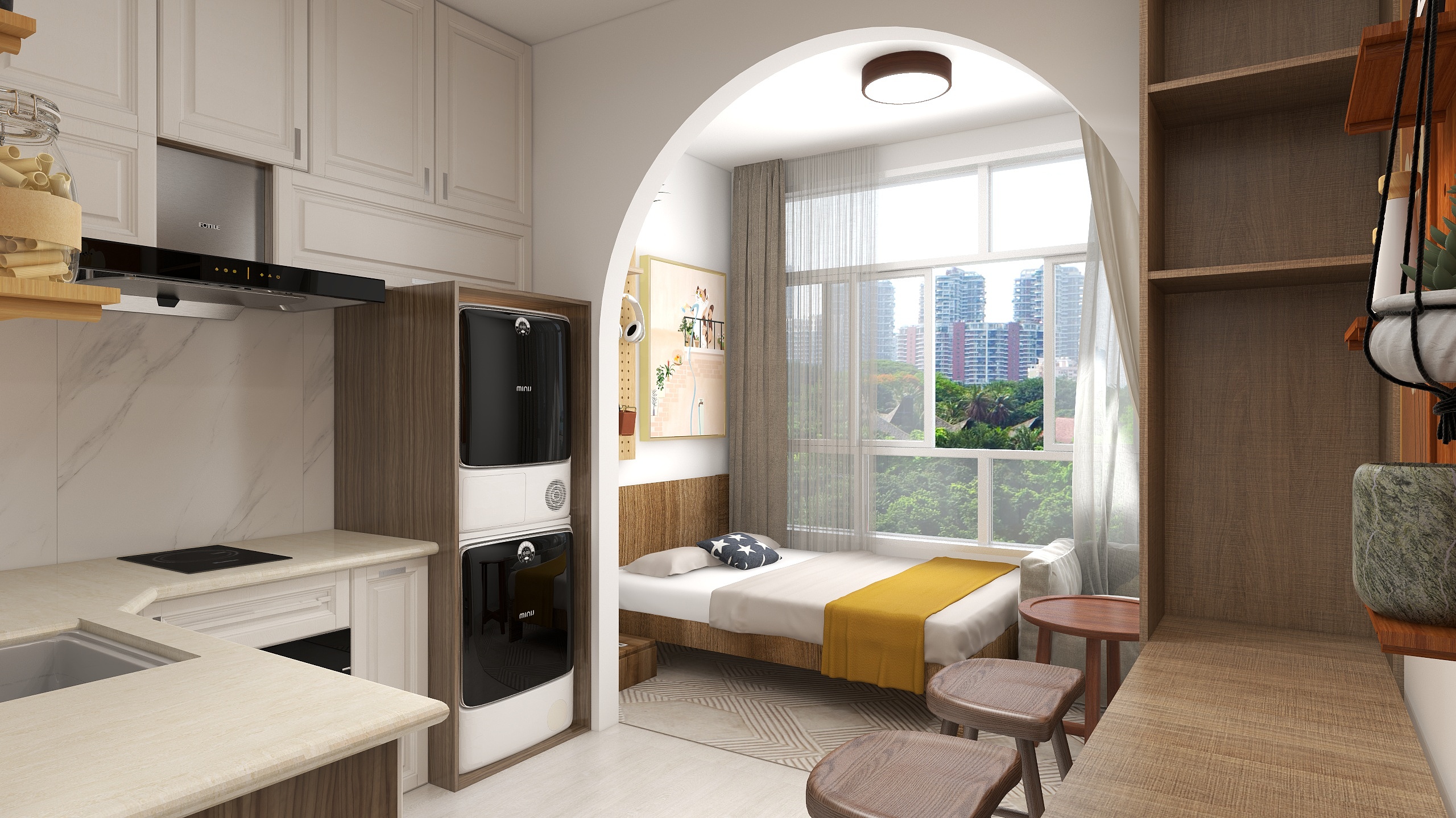 林洛LXYE-单身小屋原木风-装修设计方案