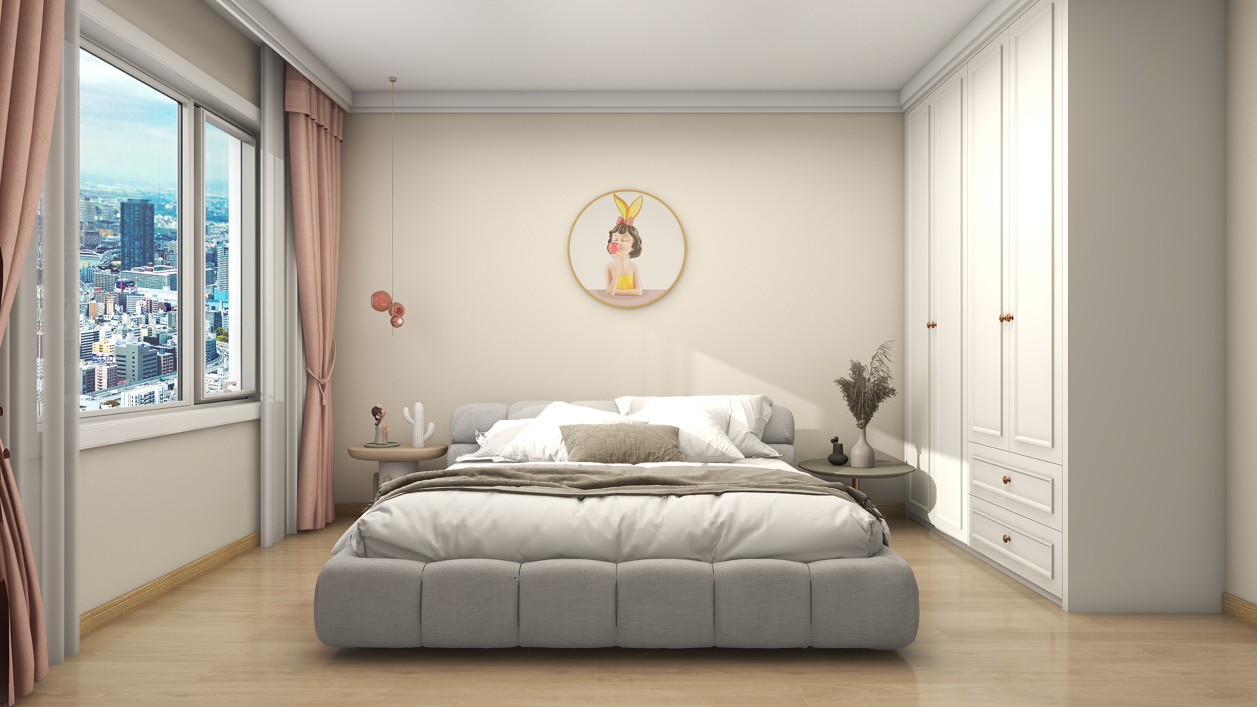 山西龙源伟业装饰有限公司-（奶油风）前进机械宿舍3号楼三单元5层西户-装修设计方案