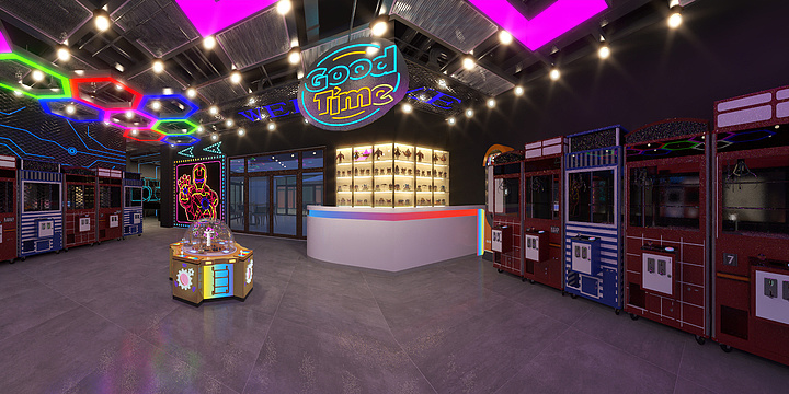 莫奈空间设计装饰-b87商业电玩城-装修设计方案