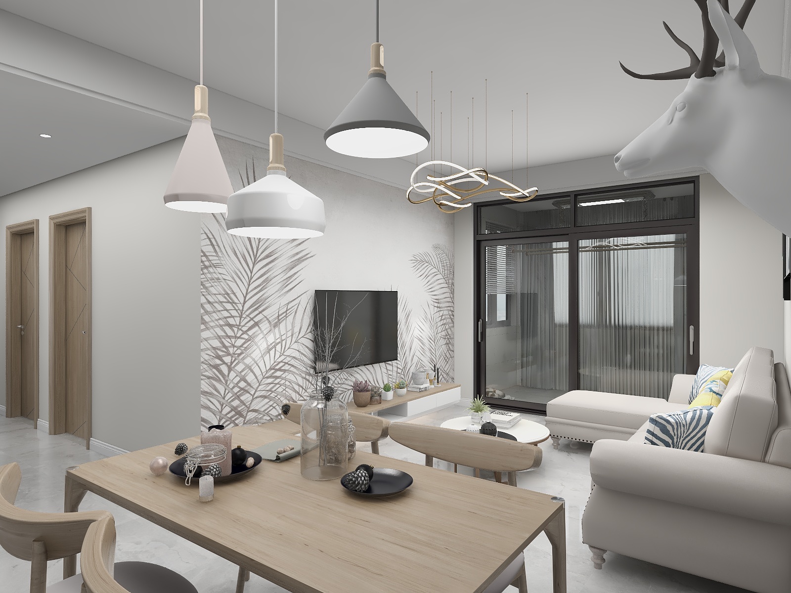 唯鼎公装-彭丰设计-德信海德公园83.00㎡A2’3室2厅1卫1厨-装修设计方案