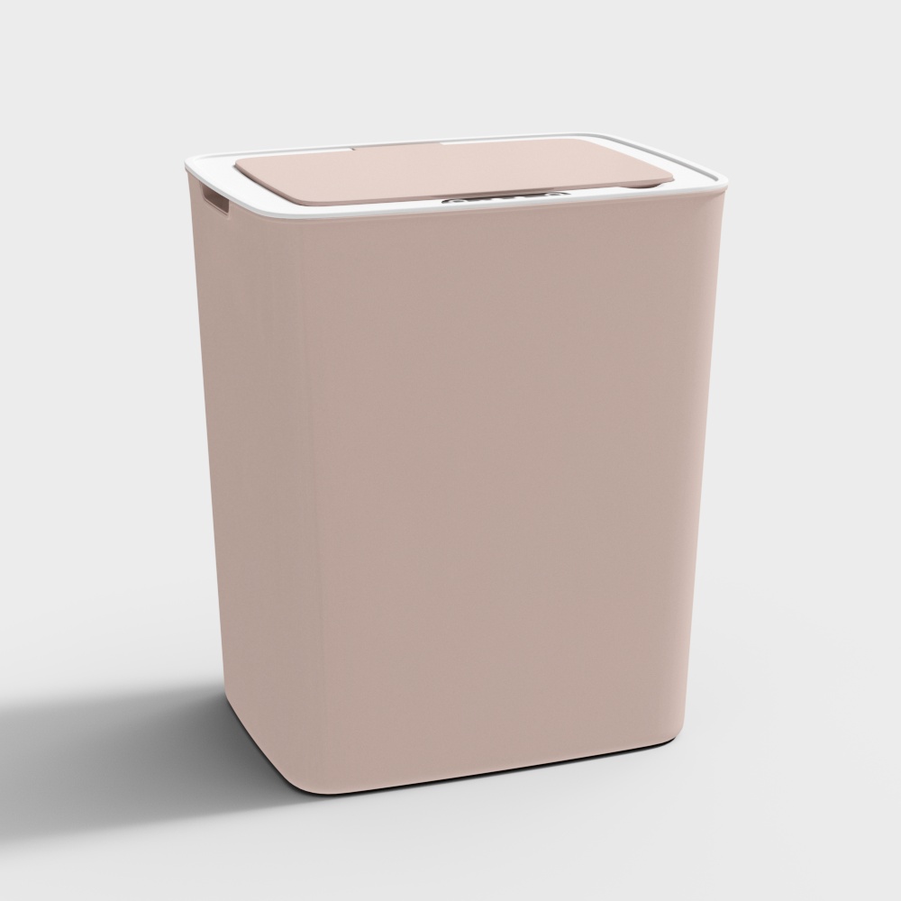 Pink Intelligent Touchless Sensor Rubbish Bin with Odor-Absorbing Deodorizer Area