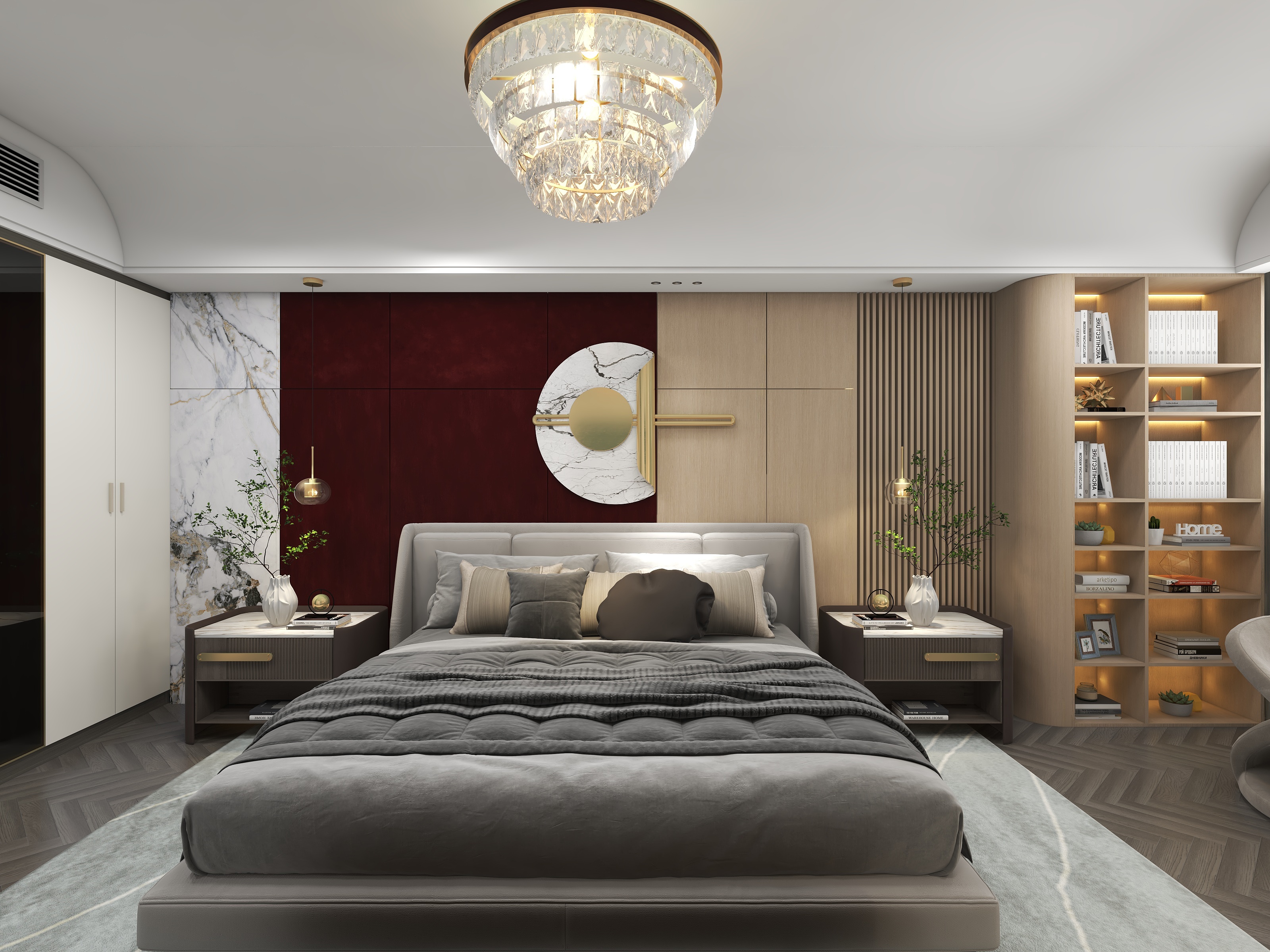 洛佩奇-【香槟轻奢】2层别墅豪宅装修效果图