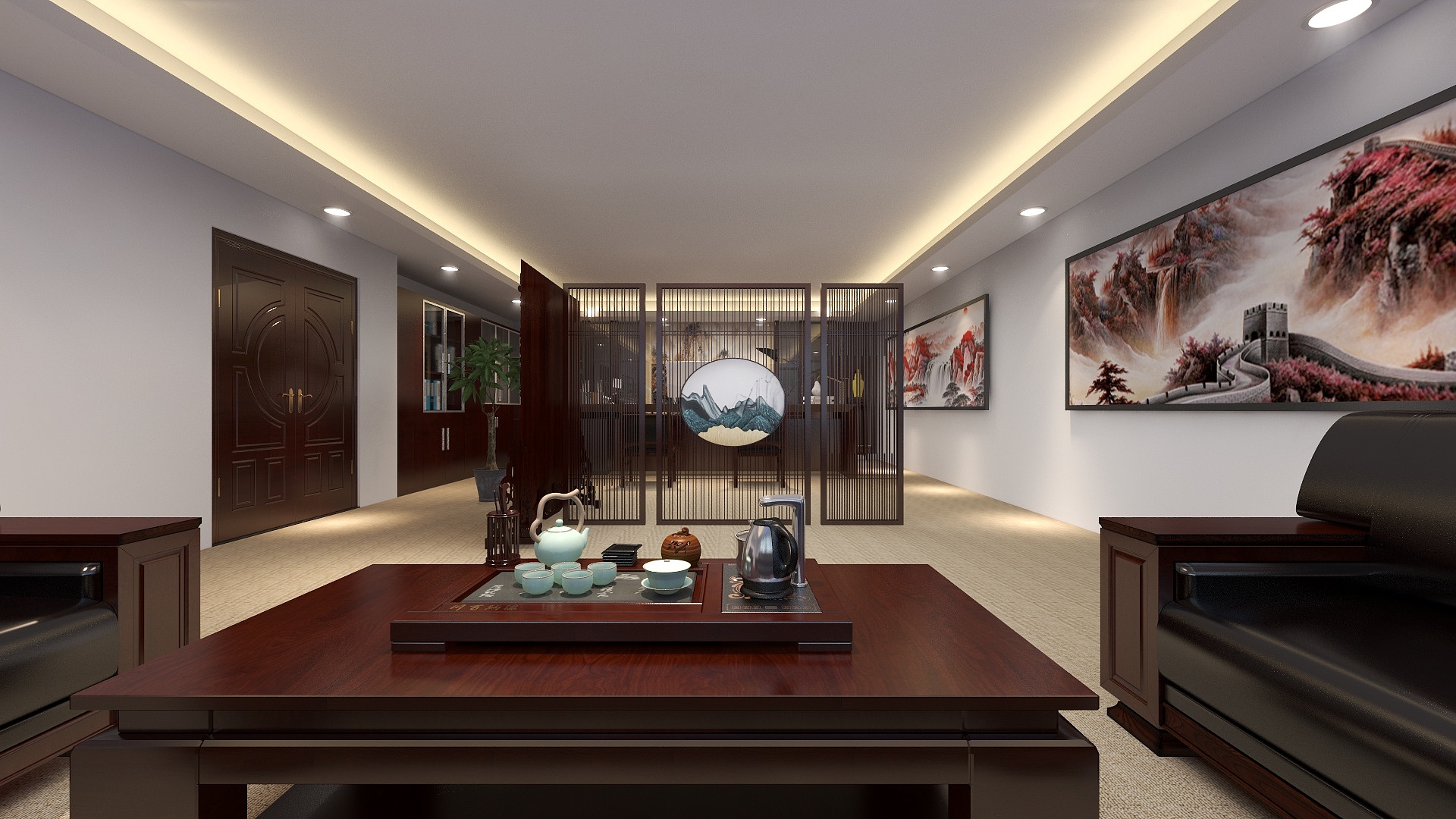 周永和-九江银行办公室隔断-装修设计方案