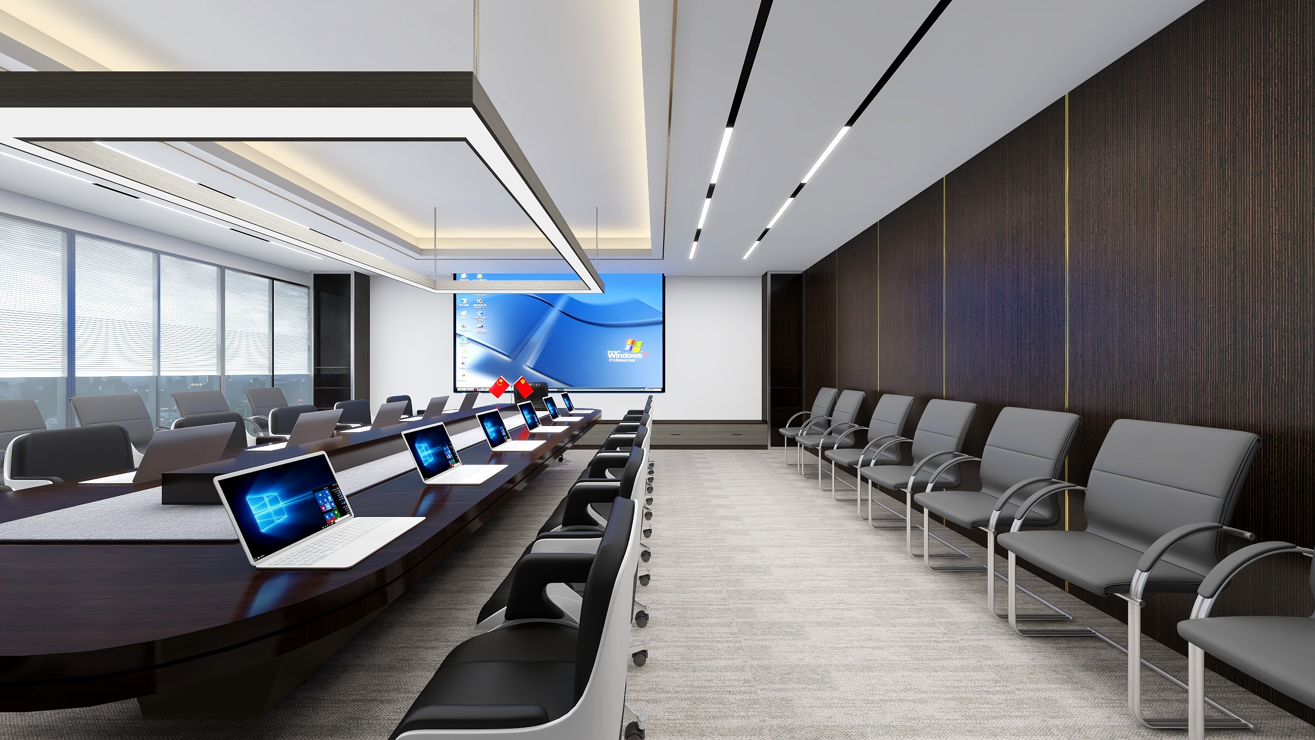 周永和-广州市天河区万科广场会议室-Model-装修设计方案