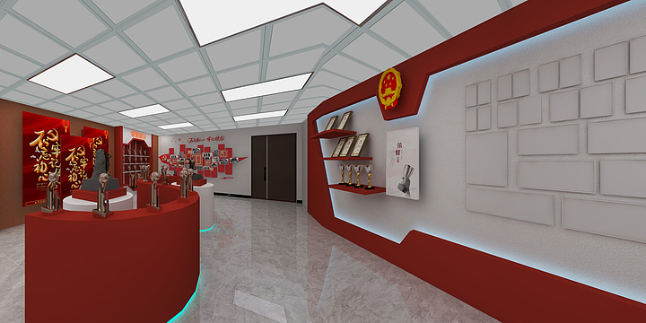 全景效果图777-公安局6F-装修设计方案