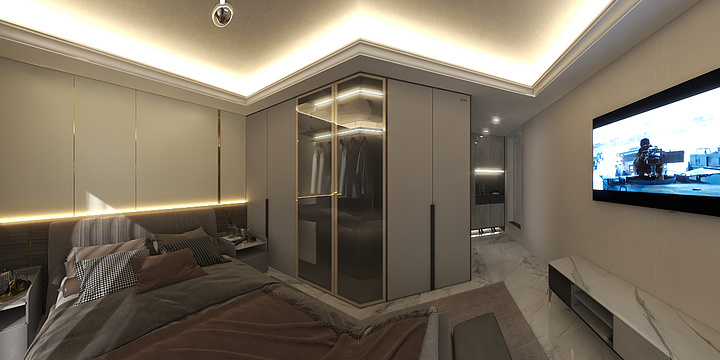 方岩室内线上工作室-云新居美式轻奢（3-2）.dwg-装修设计方案