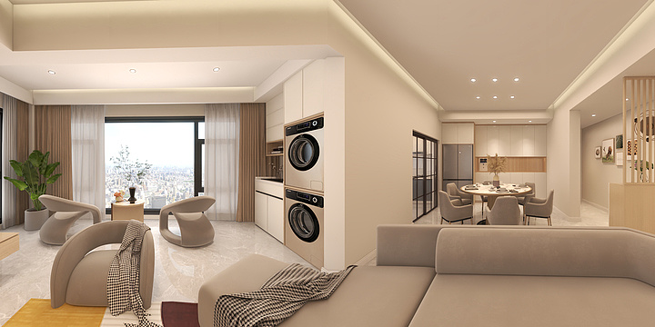 何雷-南充-凯旋天地10-1-2004-现代简约-装修设计方案