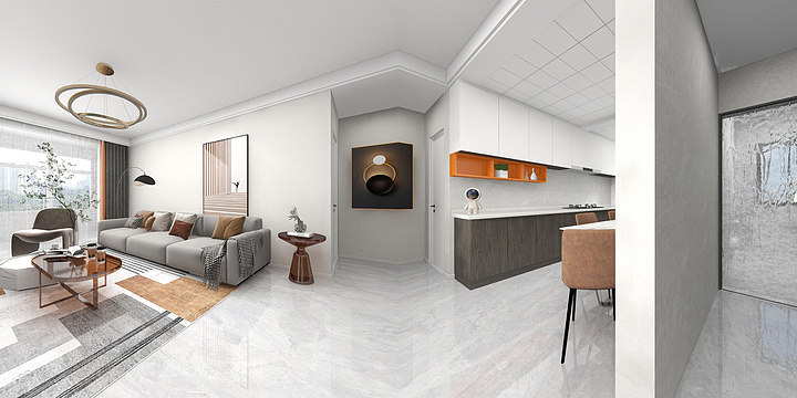 弘百装饰三峰整家定制-国际城46-2-102-Model-装修设计方案