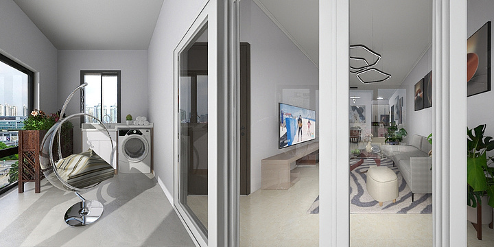 丁振华-贵阳东原(东原朗阅)67㎡2室-装修设计方案